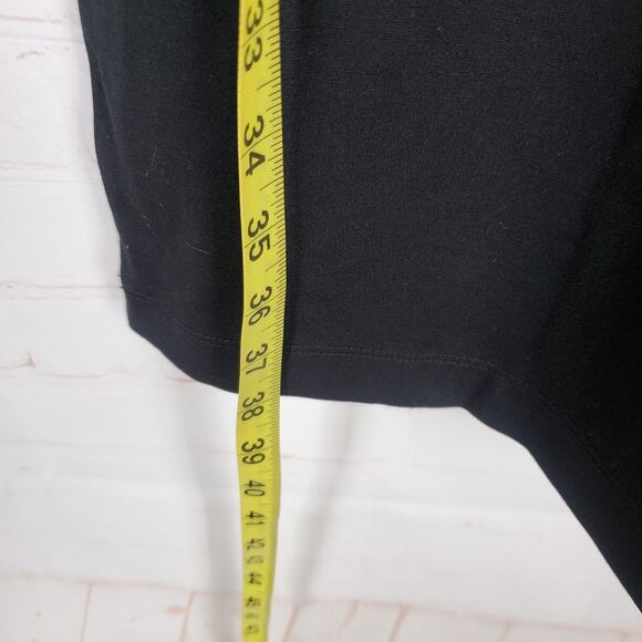 J McLaughlin Letty Dress Sz M Black Tiered Bell Sleeve Bainbridge Cloth Stretch - Picture 14 of 14